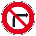 PANNEAUX PERMANENTS SUPPORTS B2b-450-Classe 1-Interdiction de tourner a droite