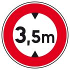 PANNEAUX PERMANENTS SUPPORTS B12-650-Classe 1-Interdiction si hauteur superieure a..