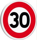 PANNEAUX PERMANENTS SUPPORTS B14-450-Classe 1-Limitation de vitesse a 30km/h