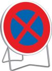 PANNEAU TEMPORAIRE SUPPORTS B6d 850 T1 ARRET INTERDIT