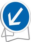 PANNEAU TEMPORAIRE SUPPORTS B21a2 850 T1 PASSAGE OBLIGATOIRE A GAUCHE