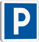 PANNEAUX PERMANENTS SUPPORTS C1a-500X500-Classe 1-Parc de stationnement