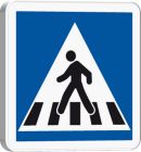 PANNEAUX PERMANENTS SUPPORTS C20a-500X500-Classe 1-Passage pour pietons