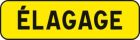 PANNEAU TEMPORAIRE SUPPORTS KM9 T1 900 JAUNE ELAGAGE