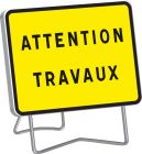 PANNEAU TEMPORAIRE SUPPORTS KC1 C2 ATTENTION TRAVAUX