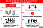 CONSIGNES INCENDIE EN MILIEU SCOLAIRE l 450 L 300mm