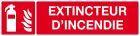 SIGNALISATION EXTERIEURE ET INTERIEURE EXTINCTEUR DˈINCENDIE l  200 L 52mm ˗ Plaque en PS Choc.