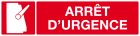 SIGNALISATION EXTERIEURE ET INTERIEURE ARRET D'URGENCE l 330 L 200mm - Plaque en PS Choc.
