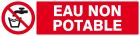 SIGNALISATION EXTERIEURE ET INTERIEURE EAU NON POTABLE l 200 L 52mm - Plaque en PS Choc.