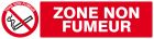 SIGNALISATION EXTERIEURE ET INTERIEURE ZONE NON FUMEUR l 330 L 200mm - Plaque en PS Choc.