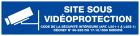 SIGNALISATION EXTERIEURE ET INTERIEURE ZONE SOUS VIDEO SURVEILLANCE l 200 L 52mm - Plaque en PS Choc.