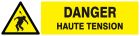 SIGNALISATION EXTERIEURE ET INTERIEURE DANGER HAUTE TENSION l 330 L 200mm - Plaque en PS Choc.