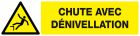 SIGNALISATION EXTERIEURE ET INTERIEURE DANGER RISQUE DE CHUTE l 330 L 120mm - Plaque en PS Choc.