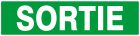 SIGNALISATION EXTERIEURE ET INTERIEURE SORTIE l 330 L 200mm - Plaque en PS Choc.