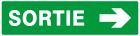 SIGNALISATION EXTERIEURE ET INTERIEURE SORTIE FLECHE A DROITE l 330 L 120mm - Plaque en PS Choc.