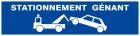 SIGNALISATION EXTERIEURE ET INTERIEURE STATIONNEMENT GENANT l 330 L 200mm - Plaque en PS Choc.