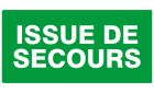 SIGNALISATION EXTERIEURE ET INTERIEURE ISSUE DE SECOURS l 330 L 200mm - Plaque en PS Choc.