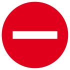 SIGNALISATION EXTERIEURE ET INTERIEURE SENS INTERDIT D.80mm - Adhesif