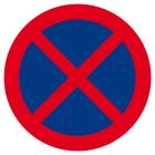 SIGNALISATION EXTERIEURE ET INTERIEURE ARRET INTERDIT D.300mm - Plaque en PS Choc.