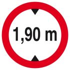SIGNALISATION EXTERIEURE ET INTERIEURE INTERDIT AUX VEHICULES +1.90M DE HAUT D.300mm - Plaque en PS Choc.
