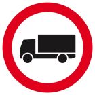 SIGNALISATION EXTERIEURE ET INTERIEURE INTERDIT AUX POIDS LOURDS D.420mm - Plaque en PS Choc.