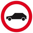 SIGNALISATION EXTERIEURE ET INTERIEURE INTERDIT AUX VEHICULES D.300mm - Plaque en PS Choc.