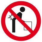 SIGNALISATION EXTERIEURE ET INTERIEURE MAUVAISE POSITION POUR SOULEVER D.300mm - Plaque en PS Choc.