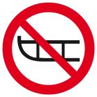 SIGNALISATION EXTERIEURE ET INTERIEURE LUGE INTERDITE D.300mm - Plaque en PS Choc.