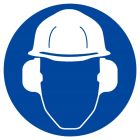 SIGNALISATION EXTERIEURE ET INTERIEURE PROTECTION OBLIGATOIRE TETE ET OUIE D.80mm - Plaque en PS Choc.