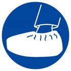 SIGNALISATION EXTERIEURE ET INTERIEURE PORT DE SURCHAUSSURES OBLIGATOIRE D.300mm - Plaque en PS Choc.