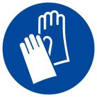 SIGNALISATION EXTERIEURE ET INTERIEURE GANTS DE PROTECTION OBLIGATOIRES D.80mm - Plaque en PS Choc.