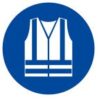 SIGNALISATION EXTERIEURE ET INTERIEURE GILET DE SECURITE HAUTE VISIBILITE OBLIGATOIRE D.300mm - Plaque en PS Choc.