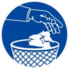 SIGNALISATION EXTERIEURE ET INTERIEURE UTILISEZ LES POUBELLES D.180mm - Plaque en PS Choc.