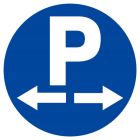 SIGNALISATION EXTERIEURE ET INTERIEURE PARKING DANS LES DEUX SENS D.420mm - Plaque en PS Choc.