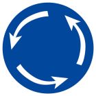 SIGNALISATION EXTERIEURE ET INTERIEURE SENS GIRATOIRE D.300mm - Plaque en PS Choc.