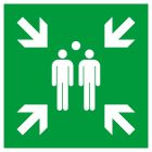 SIGNALISATION EXTERIEURE ET INTERIEURE POINT DE RASSEMBLEMENT 200X200mm - Adhesif
