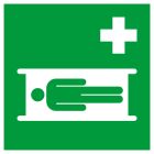 SIGNALISATION EXTERIEURE ET INTERIEURE BRANCARD 200X200mm - Plaque en PS Choc.