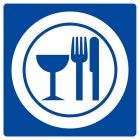 SIGNALISATION EXTERIEURE ET INTERIEURE RESTAURATION 200X200mm - Plaque en PS Choc.