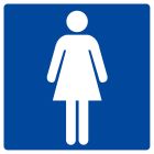 SIGNALISATION EXTERIEURE ET INTERIEURE TOILETTES FEMMES 200X200mm - Plaque en PS Choc.