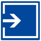 SIGNALISATION EXTERIEURE ET INTERIEURE ENTREE 200X200mm - Plaque en PS Choc.