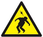 SIGNALISATION EXTERIEURE ET INTERIEURE DANGER HAUTE TENSION 300X300X300mm - Plaque en PS Choc.