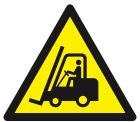 SIGNALISATION EXTERIEURE ET INTERIEURE DANGER CHAR. ELEVATEURS/VEH. INDUSTRIELS 300X300X300mm - Plaque en PS Choc.