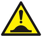 SIGNALISATION EXTERIEURE ET INTERIEURE DANGER DOS D' ANE 300X300X300mm - Adhesif