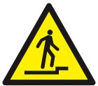 SIGNALISATION EXTERIEURE ET INTERIEURE ACCES ACCIDENTE VERS LE HAUT 300X300X300mm - Plaque en PS Choc.