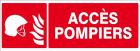 SIGNALISATION EXTERIEURE ET INTERIEURE ACCES POMPIERS LUMINESCENT l 330 L 200mm