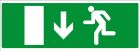 SIGNALISATION EXTERIEURE ET INTERIEURE EVACUATION SORTIE BAS GAUCHE LUMINESCENT l 330 L 120mm