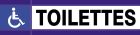SIGNALISATION EXTERIEURE ET INTERIEURE TOILETTES HANDICAPES D-SIGN l 180 L 45mm