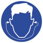 SIGNALISATION EXTERIEURE ET INTERIEURE BOUCHONS D'OREILLES OBLIGATOIRES D.180mm - Plaque en PS Choc.