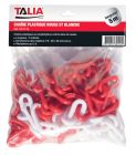 CHAINE PLASTIQUE ROUGE/BLANCHE Nø8 (SAC DE 5 ML)