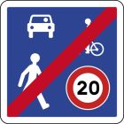 PANNEAU B53-500X500-Classe1-Fin d'une zone de rencontre